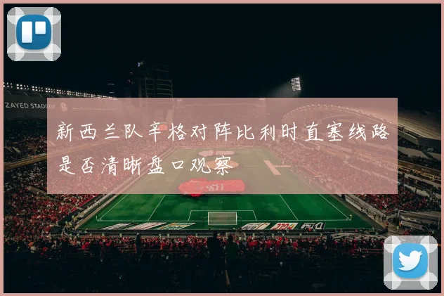 新西兰队辛格对阵比利时直塞线路是否清晰盘口观察
